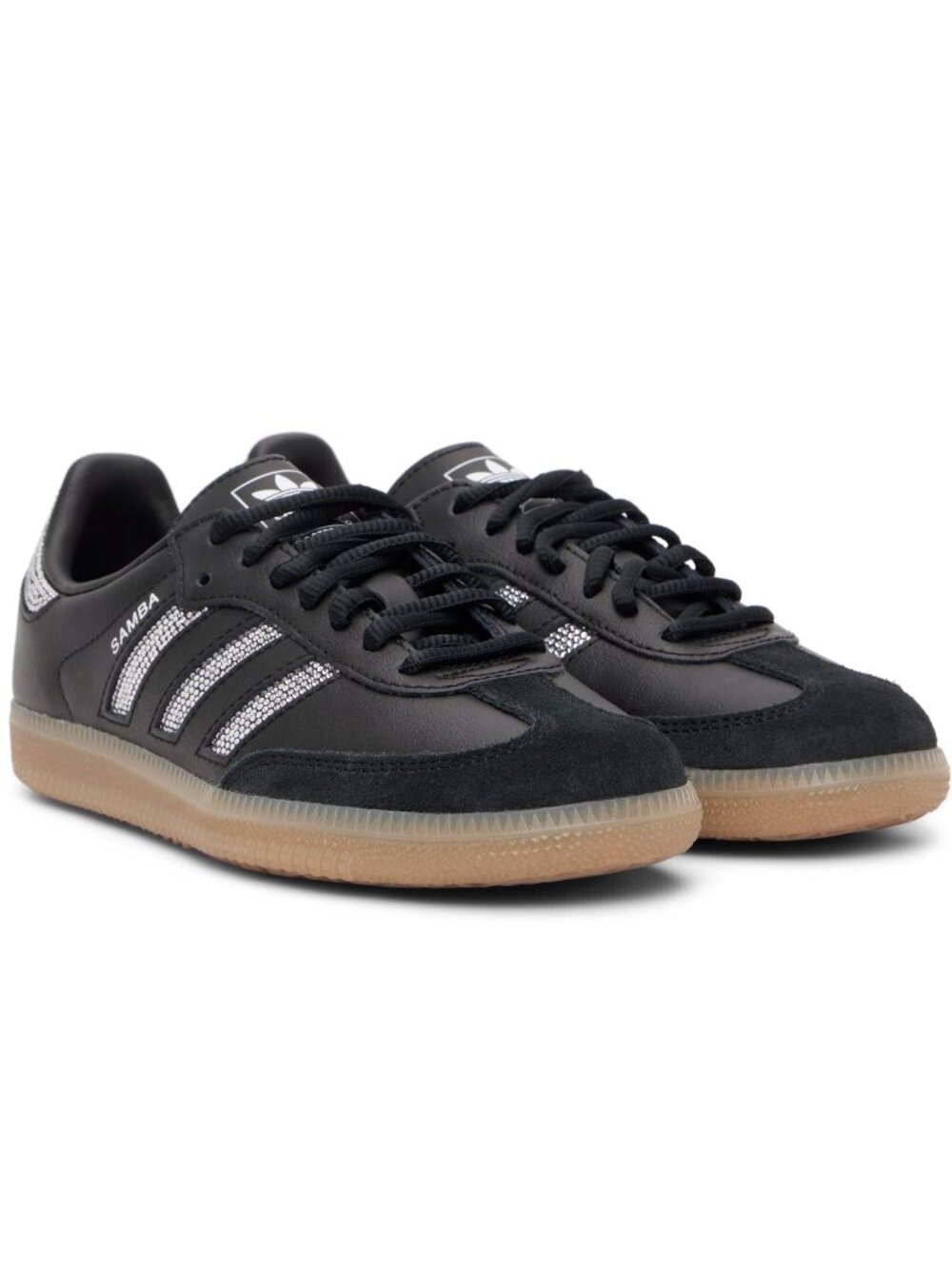 Adidas Samba OG Sneaker in Black with Rhinestone, Womens size 7 (fits 7.5)